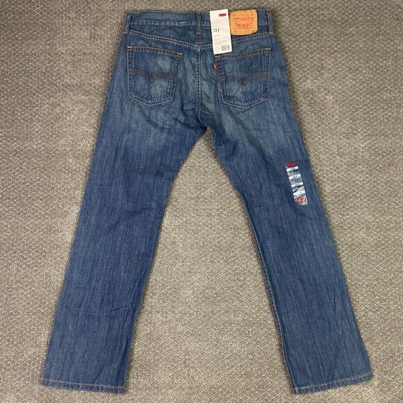 NWT Levi's 514 Slim Straight Jeans Men's 32 x 30 Measures 33 x 30 Cotton Blue - Picture 3 of 14